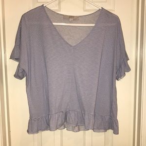 Loft Flutter-Sleeve V-Neck Tee
